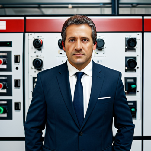 Home 21 **
A successful fire protection engineer, fully clothed in appropriate professional attire (business suit), standing confidently in front of a modern fire suppression system control panel, well-lit industrial environment, safe for work, professional, perfect anatomy, correct proportions, realistic, high detail.
**